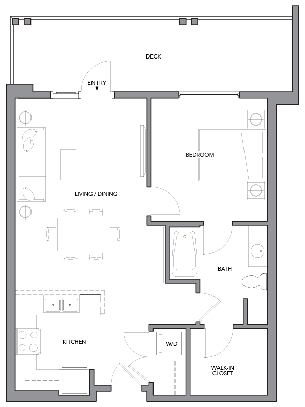 Floor plan layout diagram for 1L